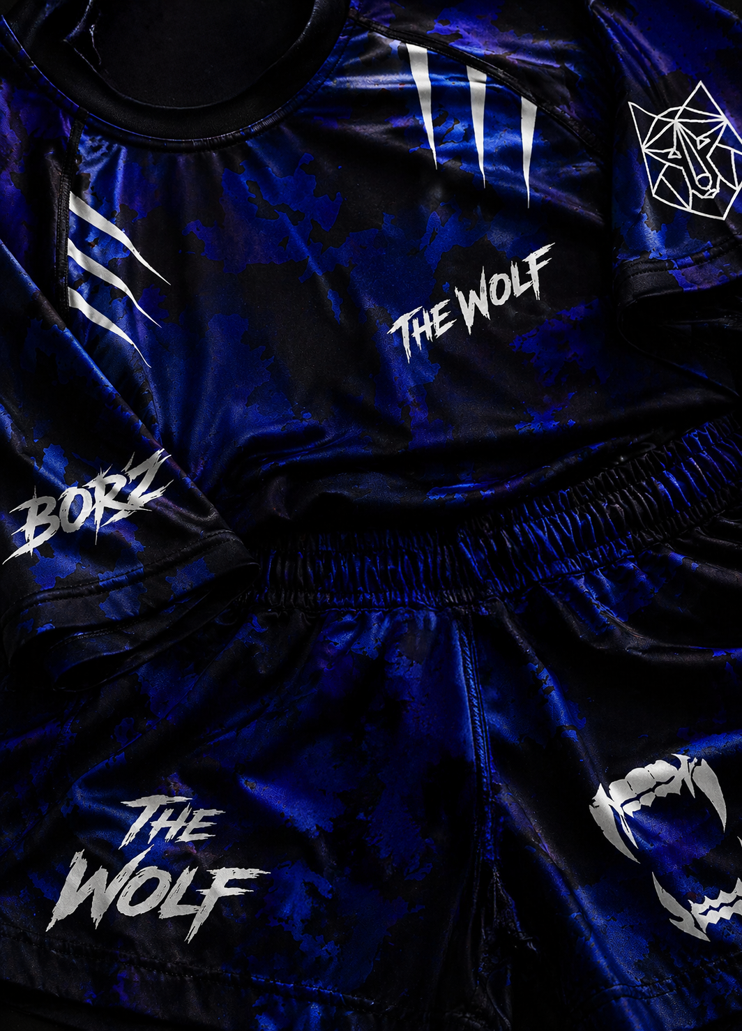 Хамзат Чимаев Рашгард Комплект - „СИНИЯТ ВЪЛК" / Khamzat Chimaev Rashguard Set – “BLUE WOLF” Edition