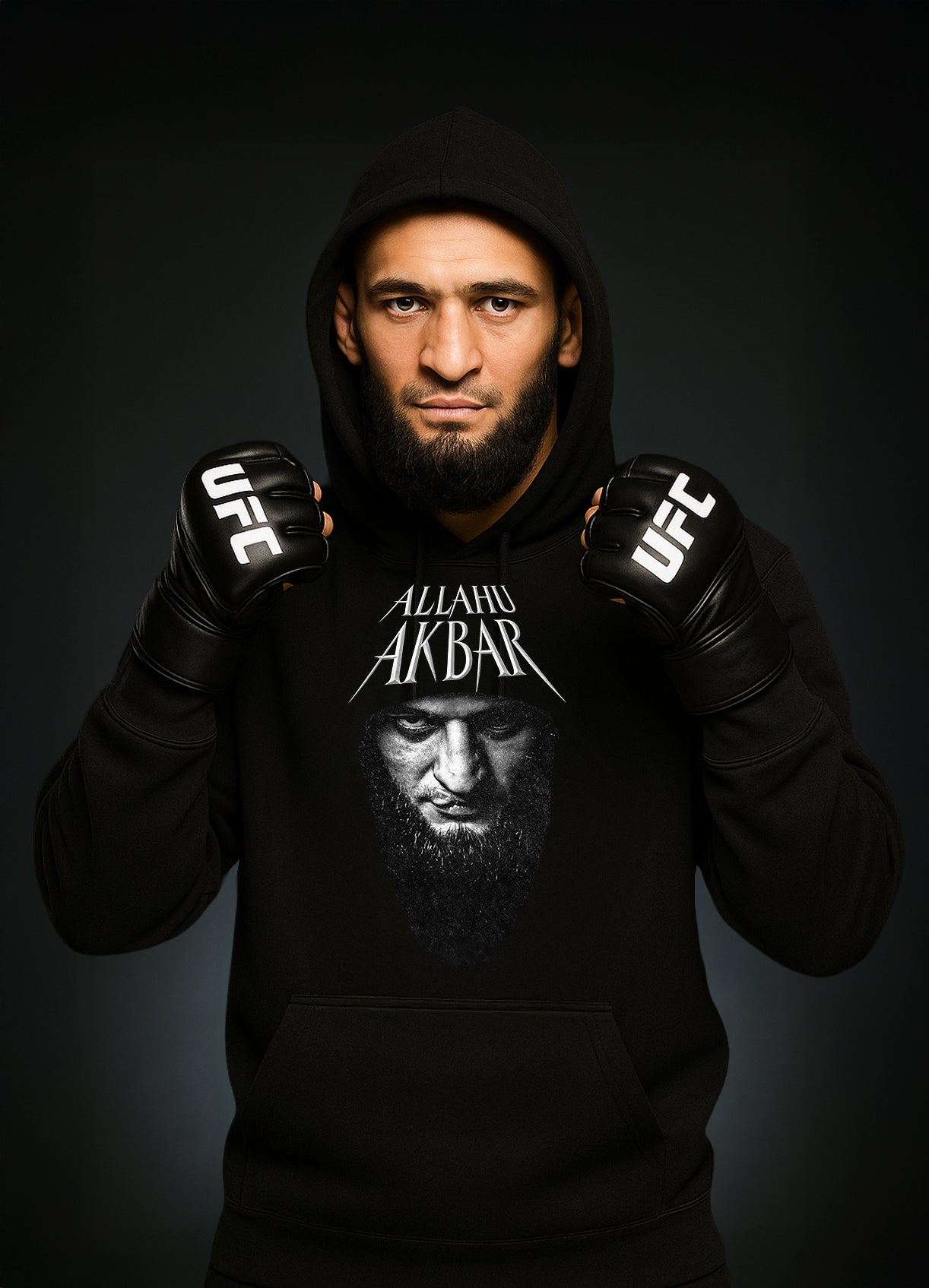 Khamzat Chimaev Hoodie „ALLAHU AKBAR“ / Хамзат Чимаев Суичър „АЛАХ АКБАР“