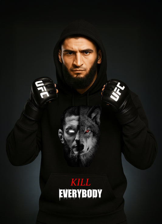 Khamzat „KILL EVERYBODY“ Chimaev Hoodie / Хамзат „УБИЙ ВСИЧКИ“ Чимаев Суичър