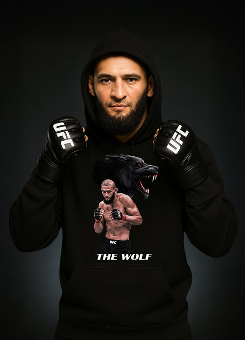 Khamzat „THE WOLF“ Chimaev Hoodie Red / Хамзат „ВЪЛКЪТ“ Чимаев Суичър Червен