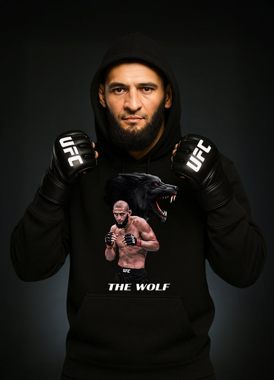 Khamzat „THE WOLF“ Chimaev Hoodie Red / Хамзат „ВЪЛКЪТ“ Чимаев Суичър Червен