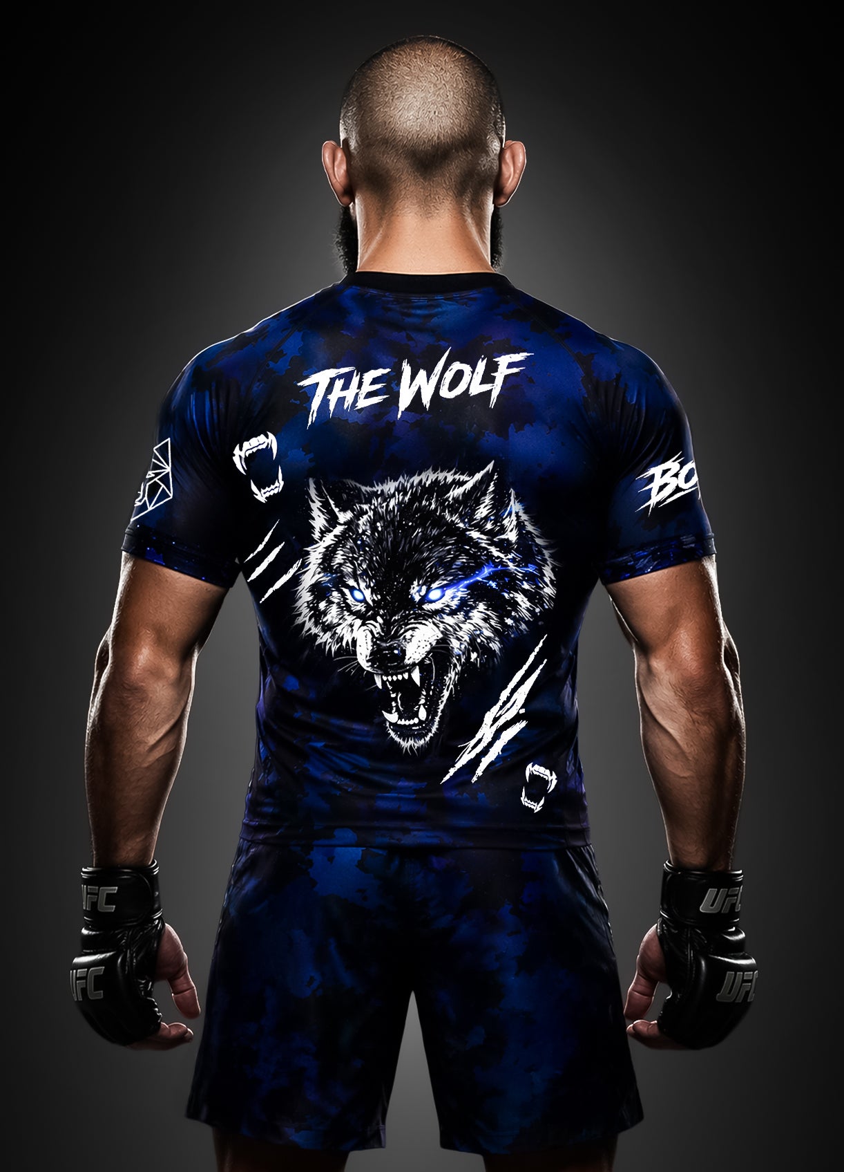 Хамзат Чимаев Рашгард Комплект - „СИНИЯТ ВЪЛК" / Khamzat Chimaev Rashguard Set – “BLUE WOLF” Edition