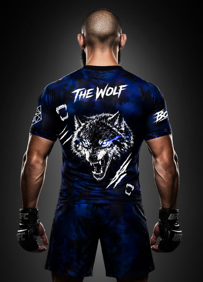 Хамзат Чимаев Рашгард Комплект - „СИНИЯТ ВЪЛК" / Khamzat Chimaev Rashguard Set – “BLUE WOLF” Edition