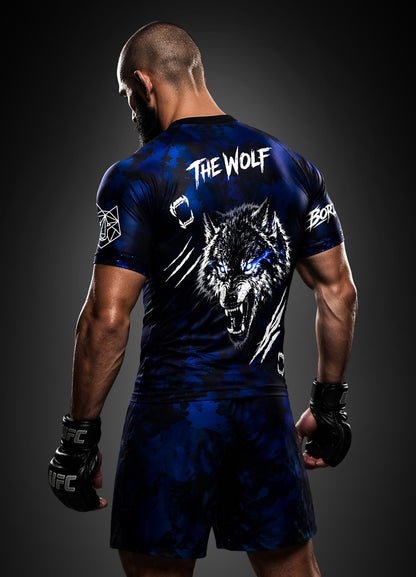 Хамзат Чимаев Рашгард Комплект - „СИНИЯТ ВЪЛК" / Khamzat Chimaev Rashguard Set – “BLUE WOLF” Edition