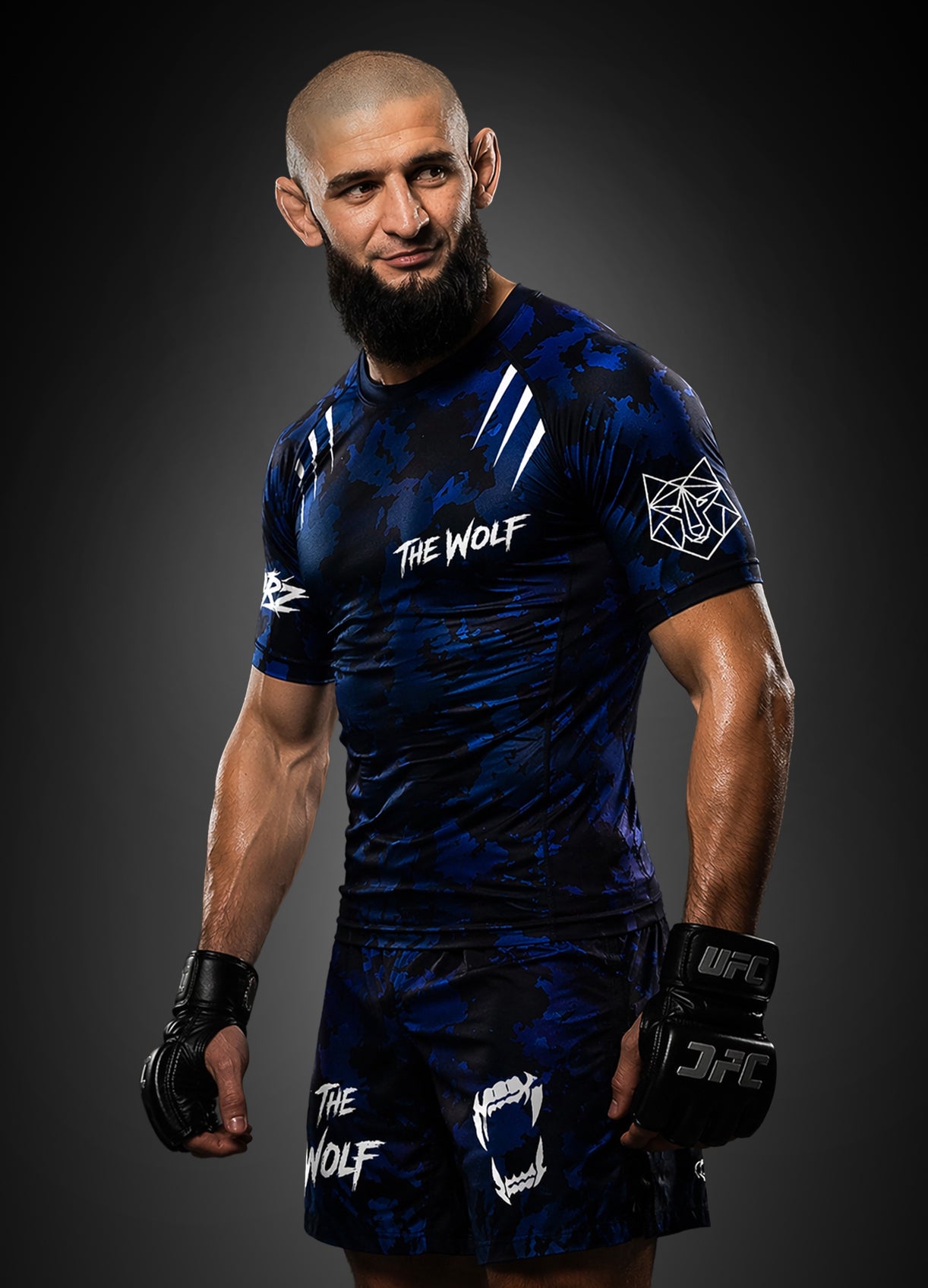 Хамзат Чимаев Рашгард Комплект - „СИНИЯТ ВЪЛК" / Khamzat Chimaev Rashguard Set – “BLUE WOLF” Edition